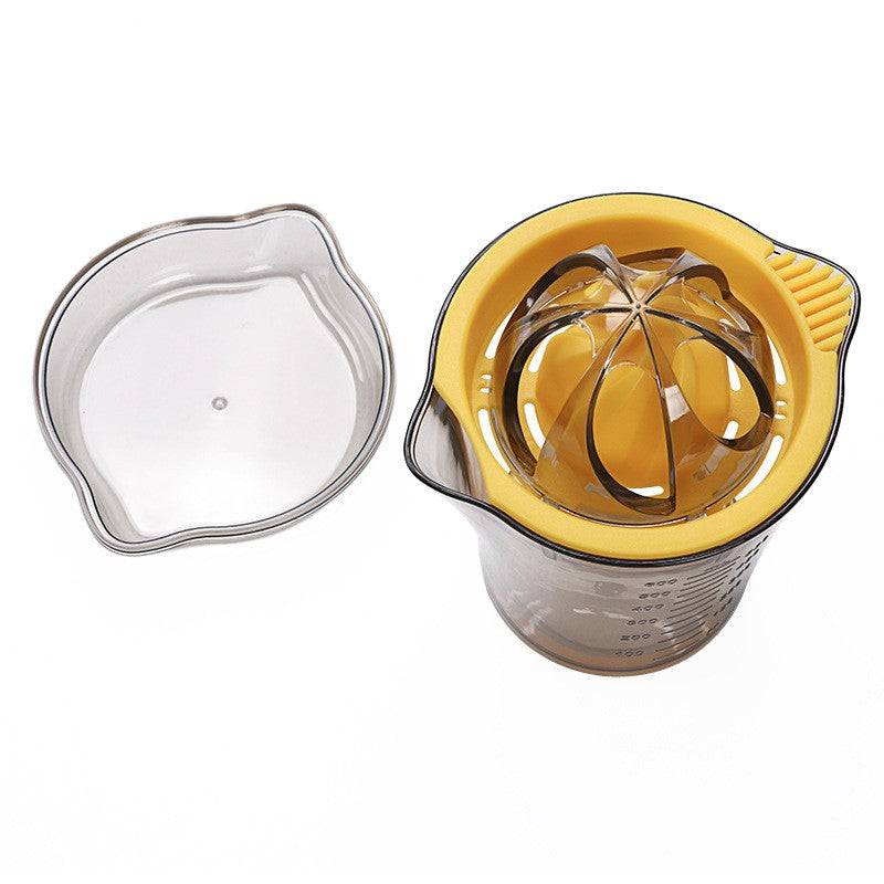 Storcator manual citricie cu recipient de 600 ml, 15x8.5x13.5 cm, material ABS, Transparent
