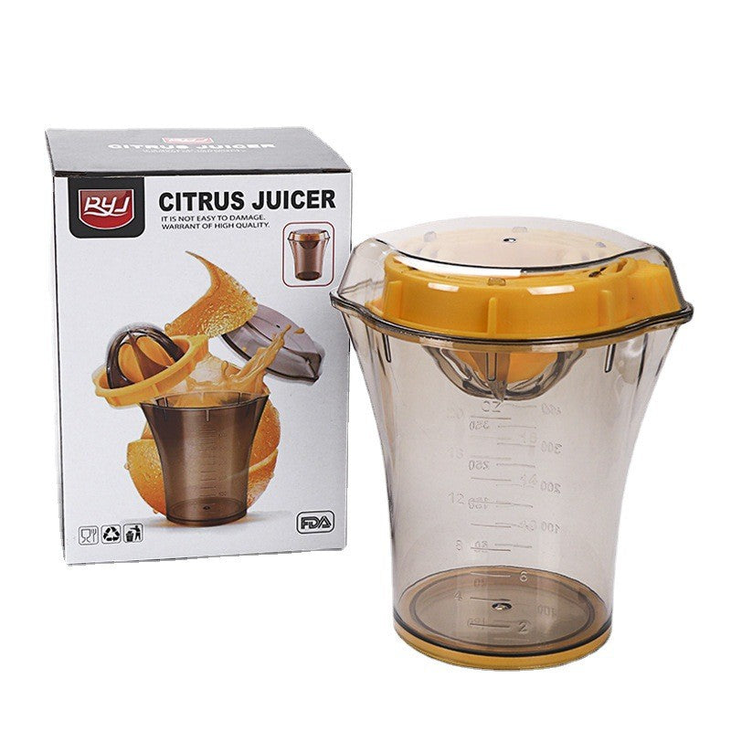 Storcator manual citricie cu recipient de 600 ml, 15x8.5x13.5 cm, material ABS, Transparent