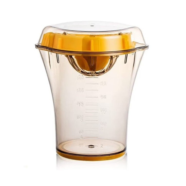 Storcator manual citricie cu recipient de 600 ml, 15x8.5x13.5 cm, material ABS, Transparent