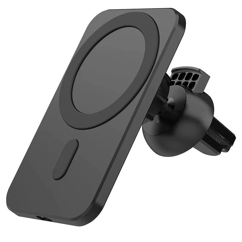 Suport auto cu incarcare wireless tip Magsafe 15W, compatibil iPhone, Negru