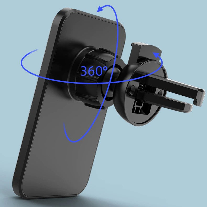 Suport auto cu incarcare wireless tip Magsafe 15W, compatibil iPhone, Negru