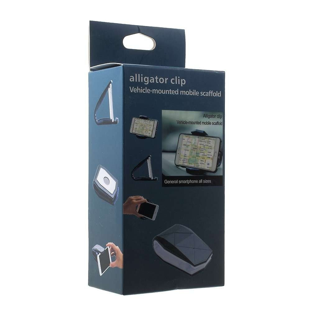 Suport auto pentru telefon A12 Alligator Clip, Negru