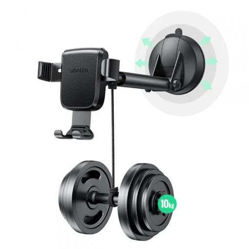 SUPORT AUTO Ugreen pt. SmartPhone, "LP200" fixare parbriz sau bord prin ventuza, negru "60990B" - 6957303893164