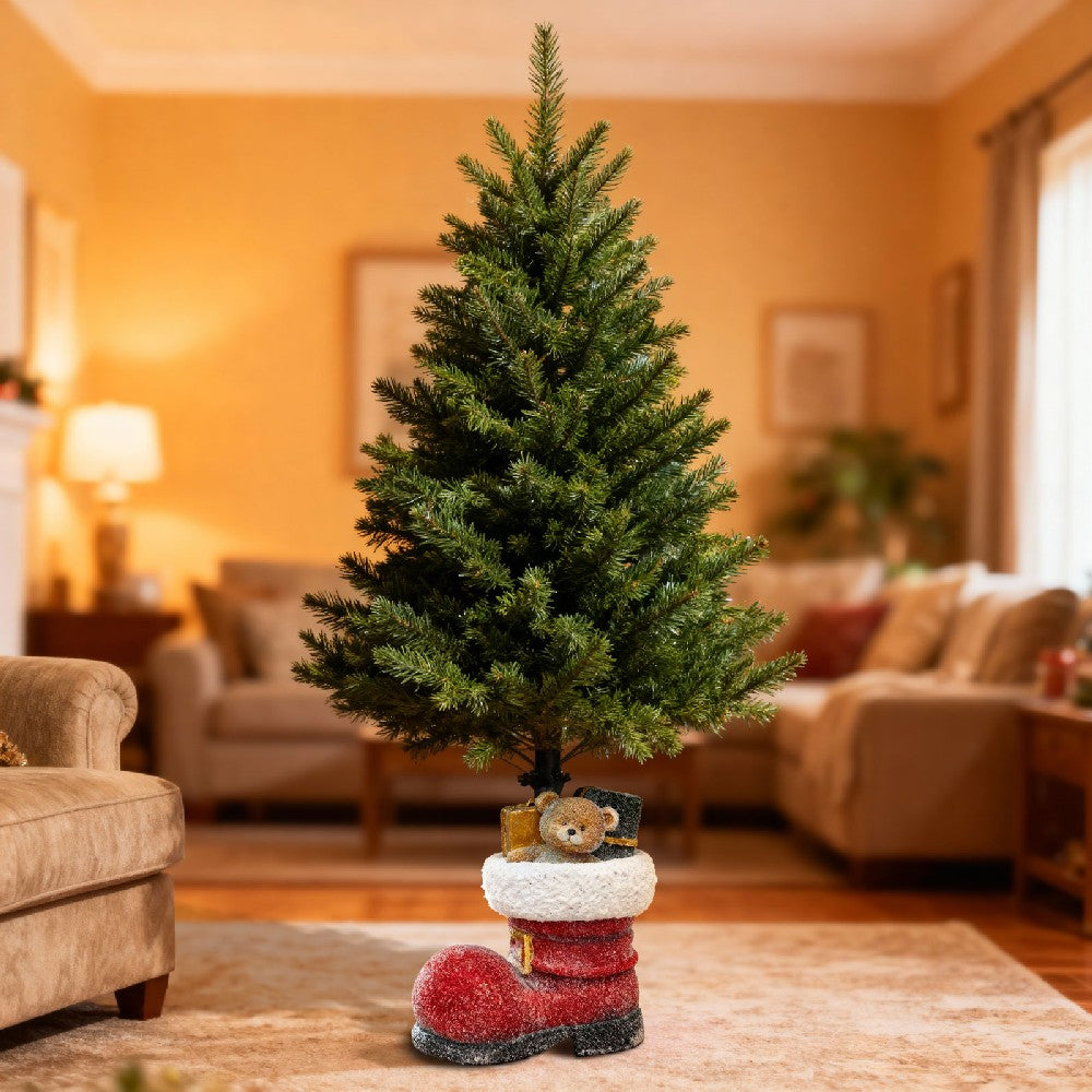 Suport Brad Crăciun - Cizmă - Piatră - 35,5 x 22,4 x 45,5 cm