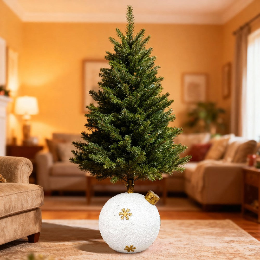 Suport Brad Crăciun - Glob Ornamental - Piatră - 41 x 41 x 47 cm