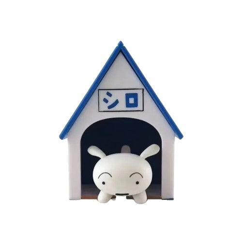Suport de Chei, Model Casuta si Breloc Caine Alb, 7x6x4cm