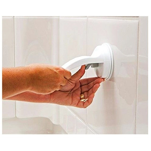 Suport de Picior pentru Baie, cu Ventuză, din PP și PVC, Antiderapant, pentru Ras și Îngrijire Personală, 11.5 x 15 cm, Alb
