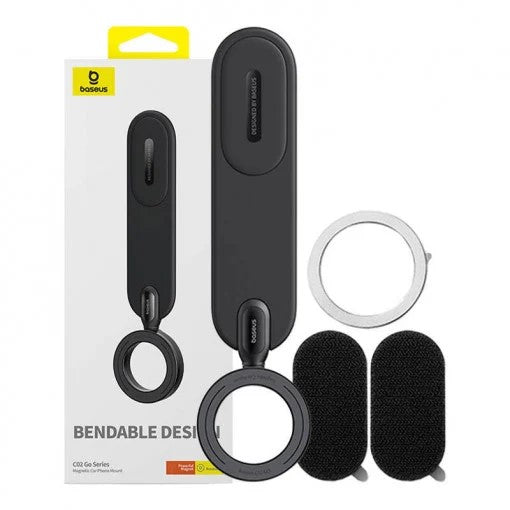 SUPORT AUTO Baseus C02 Go Series Magnetic pt. SmartPhone, fixare parbriz sau bord prin lipire, negru "C40165500111-00" - 6932172650780