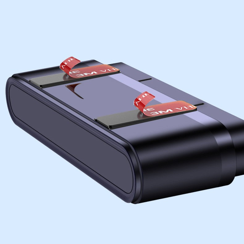 Suport Numar de Telefon pentru Parcare Auto, Suport pentru Numarul de telefon, Banda glisanta pentru Ascundere, Banda Adeziva Inclusa, 120 x 48 x 24 mm, Cifre Verzi, Negru Mat