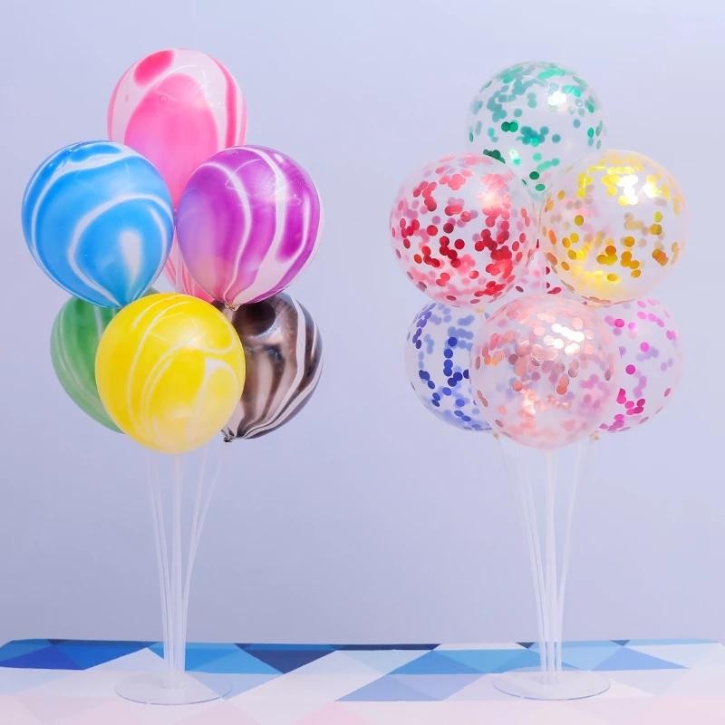 Suport pentru Baloane, Flippy, cu Trei Straturi, pentru 7 Baloane, 70 cm, Transparent