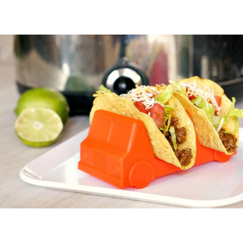 Suport pentru Taco, Model Autobuz, 14 x 7.5 x 6.5 cm, din PP, Portocaliu