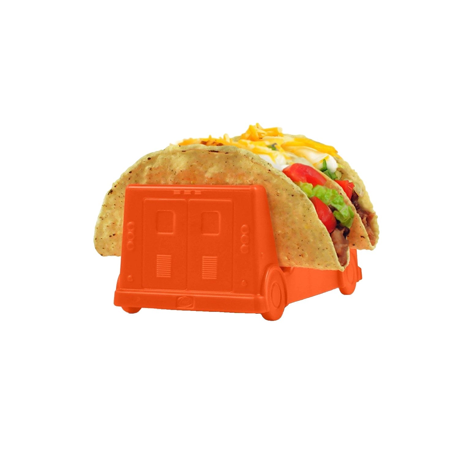 Suport pentru Taco, Model Autobuz, 14 x 7.5 x 6.5 cm, din PP, Portocaliu