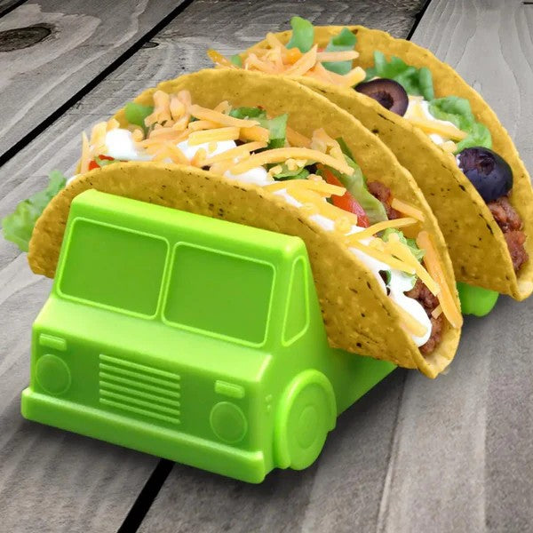Suport pentru Taco, Model Autobuz, 14 x 7.5 x 6.5 cm, din PP, Verde