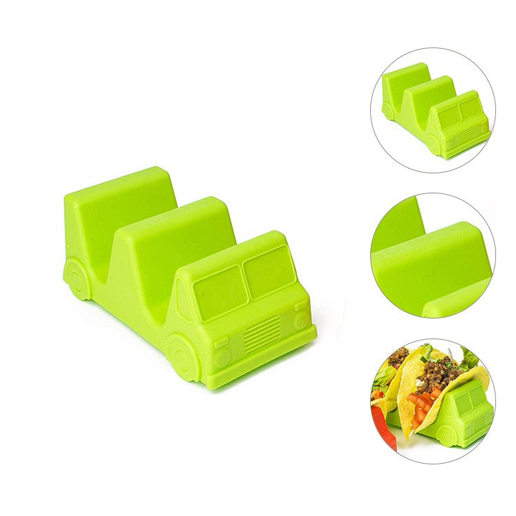 Suport pentru Taco, Model Autobuz, 14 x 7.5 x 6.5 cm, din PP, Verde