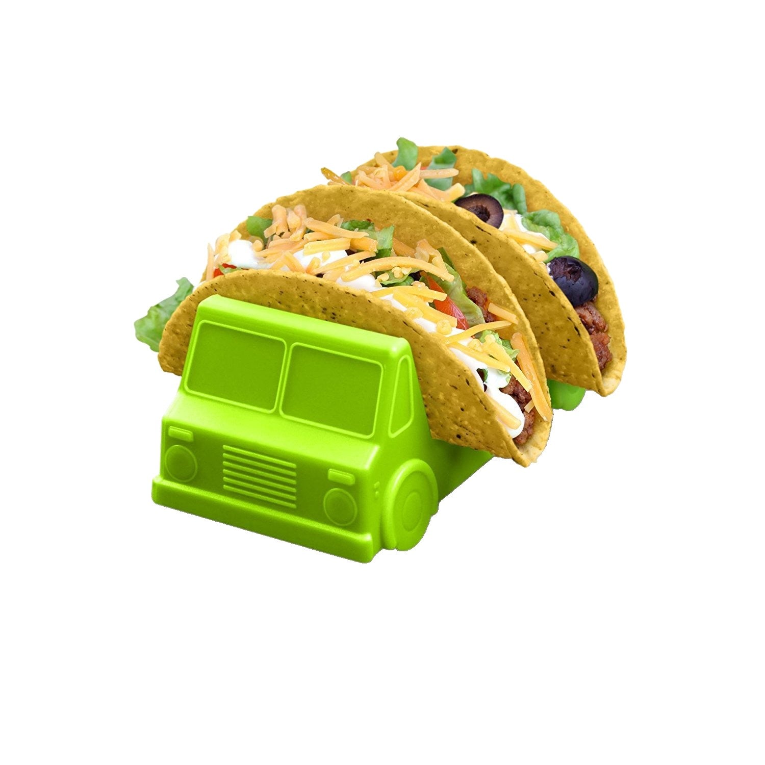 Suport pentru Taco, Model Autobuz, 14 x 7.5 x 6.5 cm, din PP, Verde