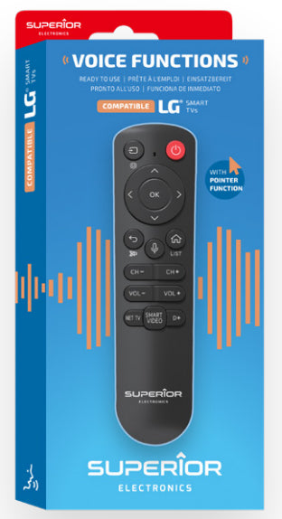 TELECOMANDA UNIVERSALA Superior, bluetooth, functie pointer ecran si comenzi vocale, compatibila televizoare LG, bateriile (2 x AAA) nu sunt incluse, negru "SUPTBB001"