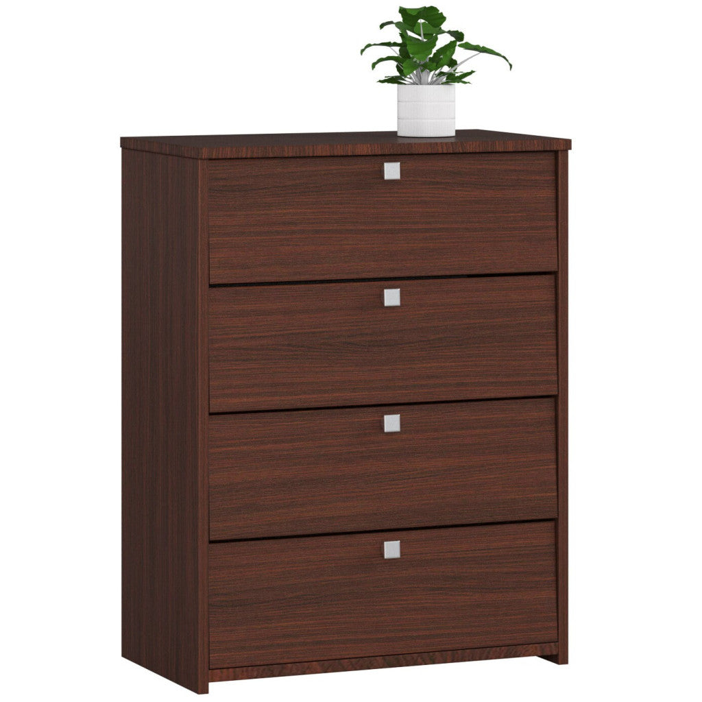 Dulap pantofi RUBIN 4 niveluri, cu usi rabatabile, PAL laminat 16 mm, 66x36x85 cm, maro wenge