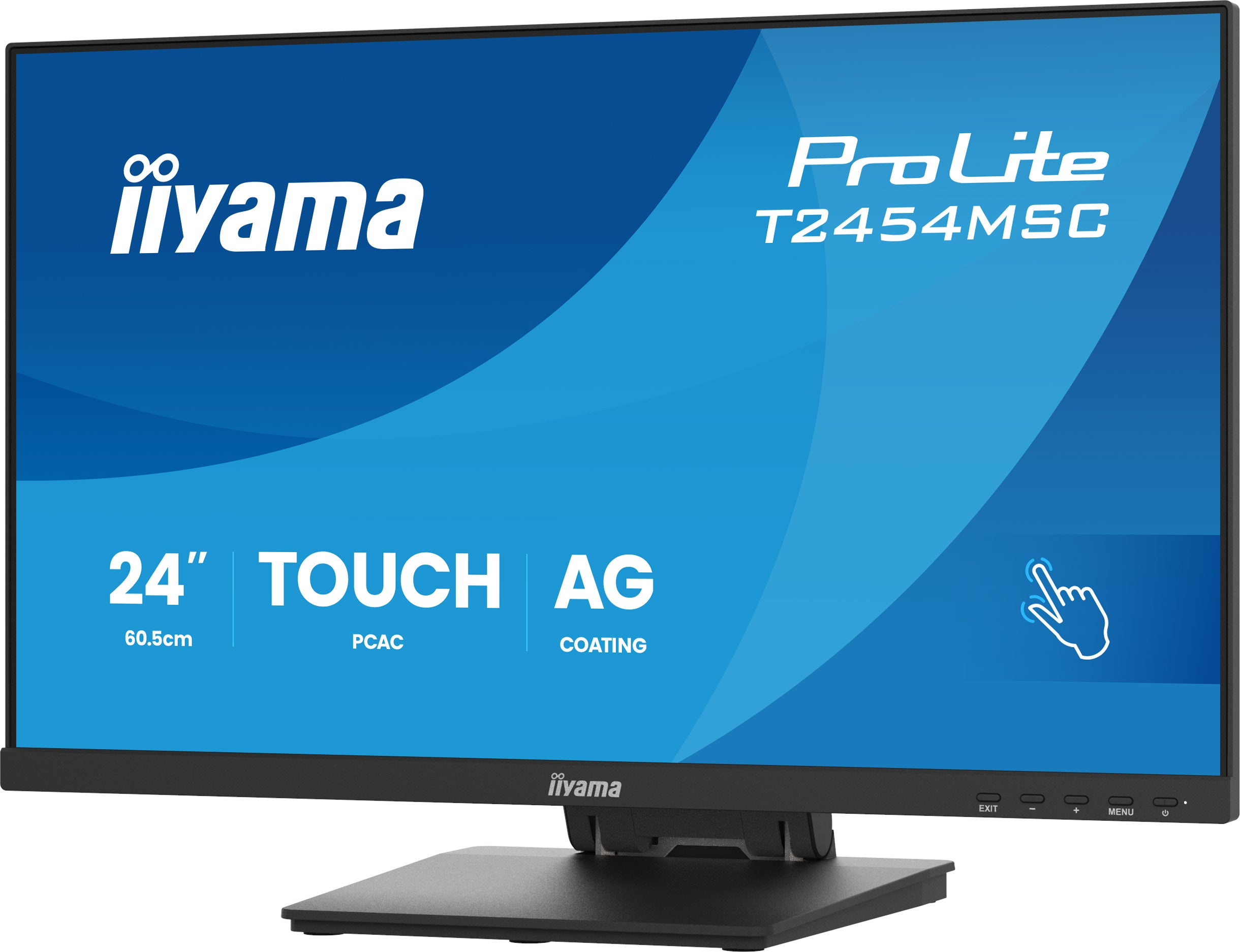 IIYAMA Monitor Touch T2454MSC-B3AG 24" InCell PCAP 10pt touchscreen monitor featuring IPS panel technology, Anti-Glare coating and a flexible stand "T2454MSC-B3AG"