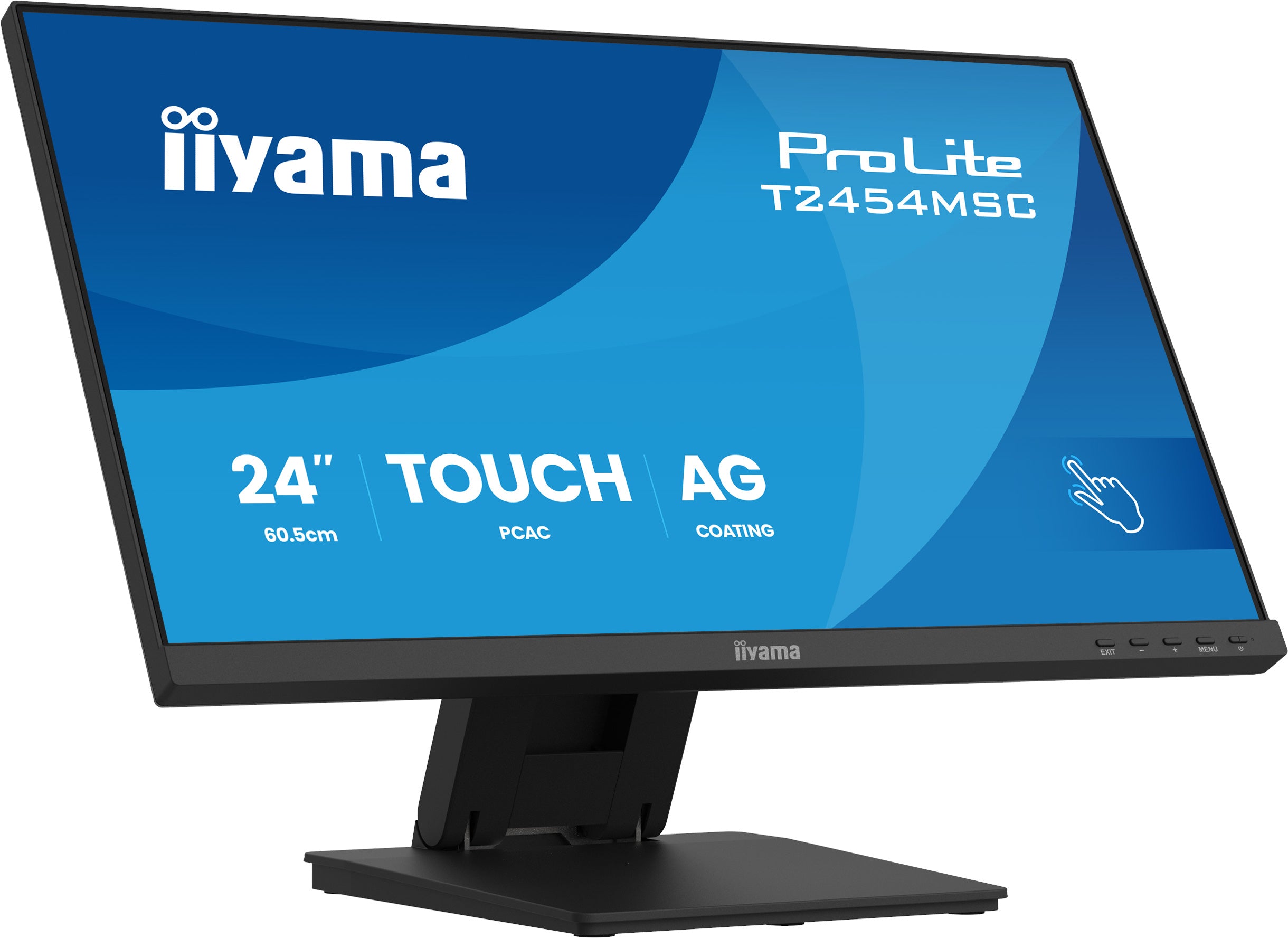 IIYAMA Monitor Touch T2454MSC-B3AG 24" InCell PCAP 10pt touchscreen monitor featuring IPS panel technology, Anti-Glare coating and a flexible stand "T2454MSC-B3AG"