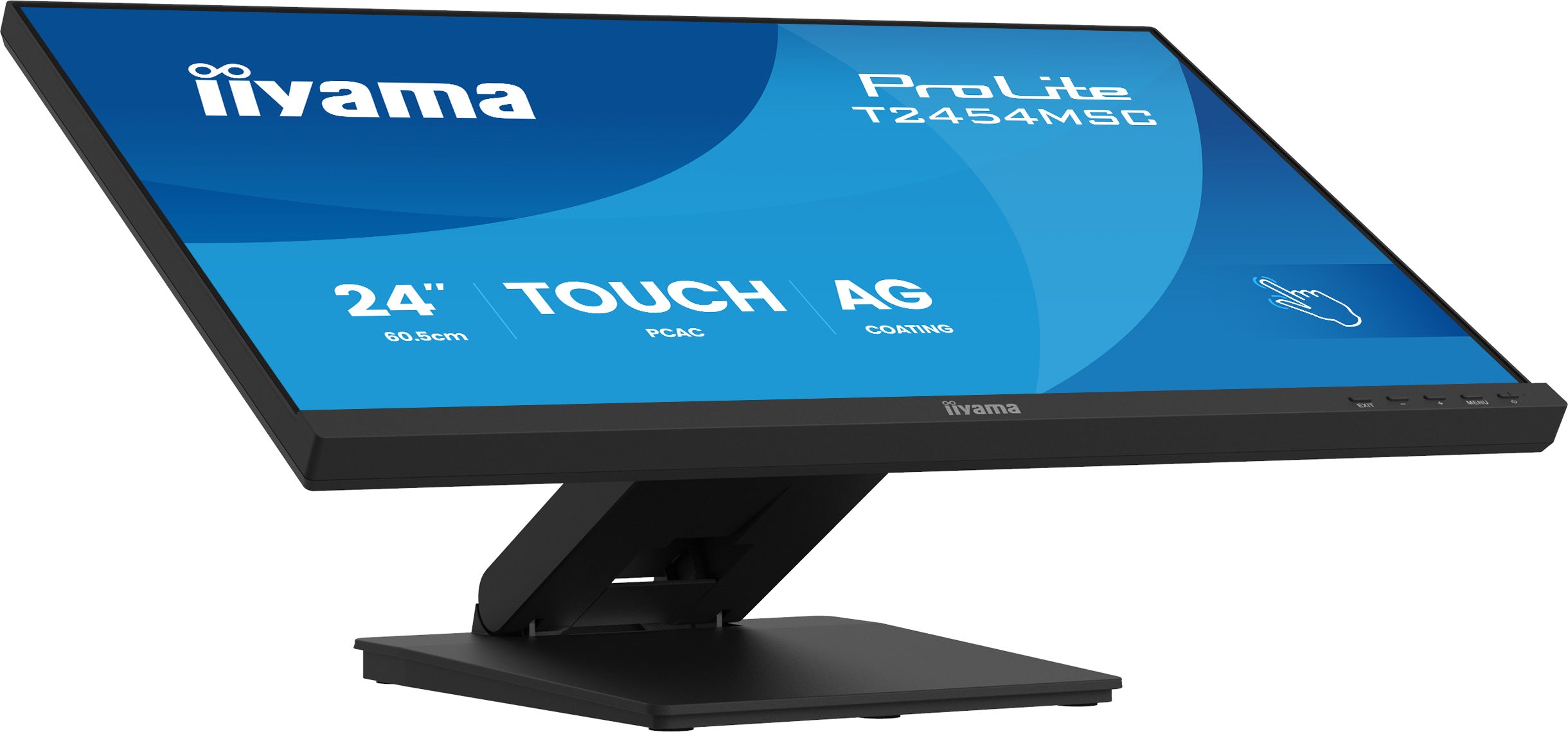 IIYAMA Monitor Touch T2454MSC-B3AG 24" InCell PCAP 10pt touchscreen monitor featuring IPS panel technology, Anti-Glare coating and a flexible stand "T2454MSC-B3AG"
