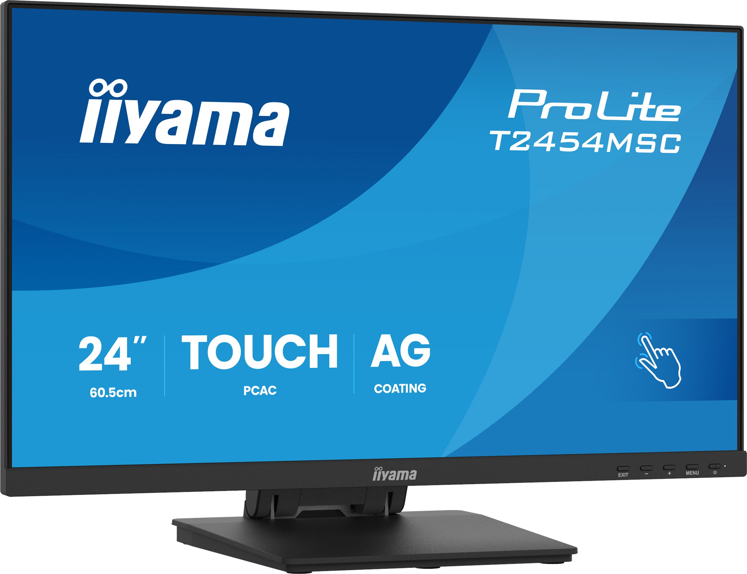 IIYAMA Monitor Touch T2454MSC-B3AG 24" InCell PCAP 10pt touchscreen monitor featuring IPS panel technology, Anti-Glare coating and a flexible stand "T2454MSC-B3AG"