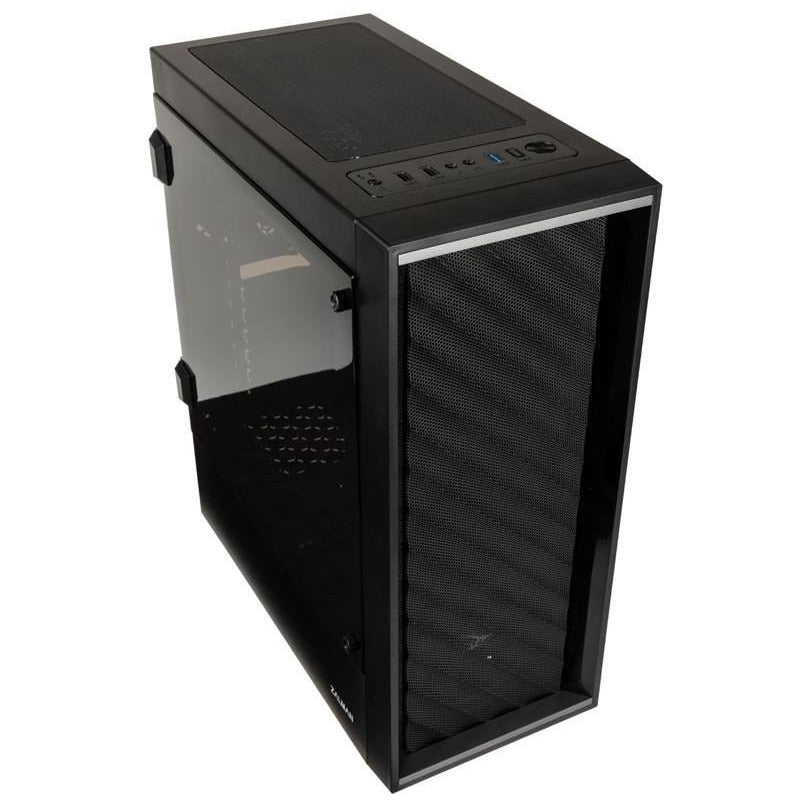 CARCASA Zalman "T7", middle tower, office, fara sursa, suporta 8xfan, 2xfan inclus, USB 3.1 gen1 x 2, USB 2.0 x 1, audio+mic, 7 sloturi expansiune, negru, "T7"