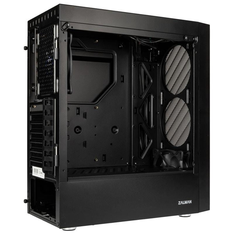 CARCASA Zalman "T7", middle tower, office, fara sursa, suporta 8xfan, 2xfan inclus, USB 3.1 gen1 x 2, USB 2.0 x 1, audio+mic, 7 sloturi expansiune, negru, "T7"