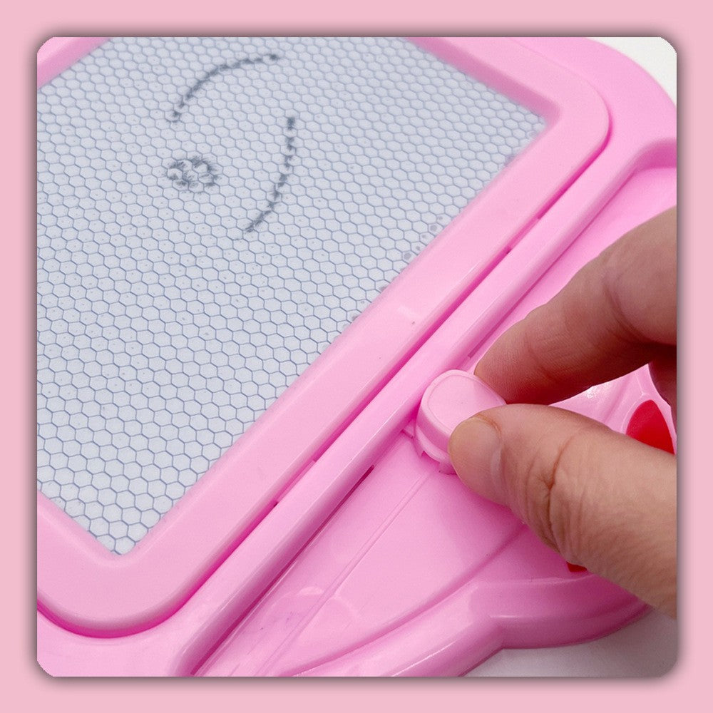 Tabla Magnetica pentru desen, Pix, forma Soricel, dimensiuni 23x26.5 cm, Dezvolta Creativitatea, Roz