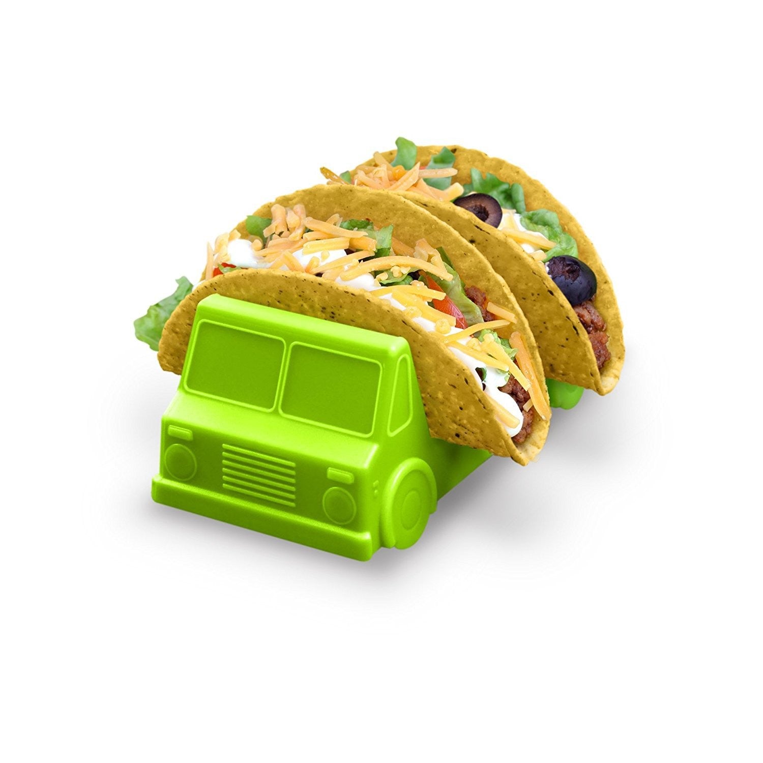 Suport pentru Taco, Model Autobuz, 14 x 7.5 x 6.5 cm, din PP, Verde