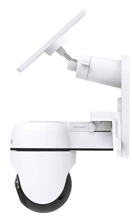 CAMERA IP TP-LINK + PANOU SOLAR, wireless, turret, pt.exterior, dist. IR 9 m, tip lentila fixa 4 mm, 2K 3MP (2304×1296 px), microfon, carcasa plastic, slot SD card, "Tapo C610 KIT"