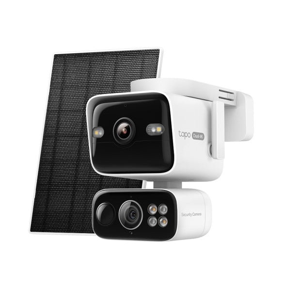 Cameră IP Exterior Tp-Link, dual lens 4K+4K (wide 165°+telephoto 6mm), pan/tilt 360°, alimentare solara inclusa, baterie 10.000mAh, IP65, 