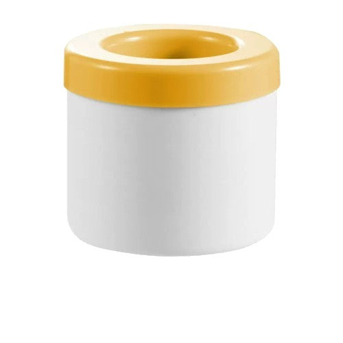 Tava de Gheata din Silicon cu Capac, Forma de Gheata pentru Racirea Bauturilor, in Forma de Pahar, Silicon fara BPA, Cuburi de Gheata, 9x8.5x8 cm, Galben
