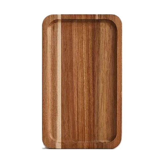 Tava din Lemn, Flippy, Dreptunghiulara, pentru Alimente sau Decor, 30 x 20 x 1.5 cm, Natur