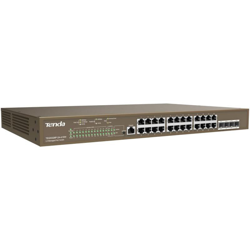 TENDA 24PORT GIGABIT L3 MANAGED SWITCH "TEG5328P-24-410W"