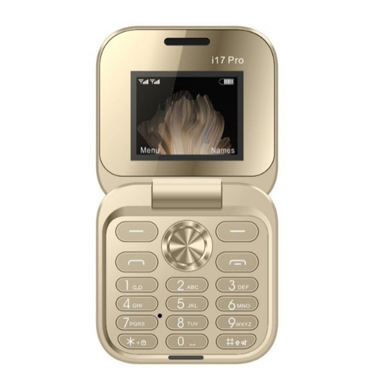 Telefon Mobil Seniori i17 Pro 2G, Dual SIM, Bluetooth, Meniu in Limba Romana, si Butoane Mari pentru Varstnici, Baterie pana la 96 ore, Auriu