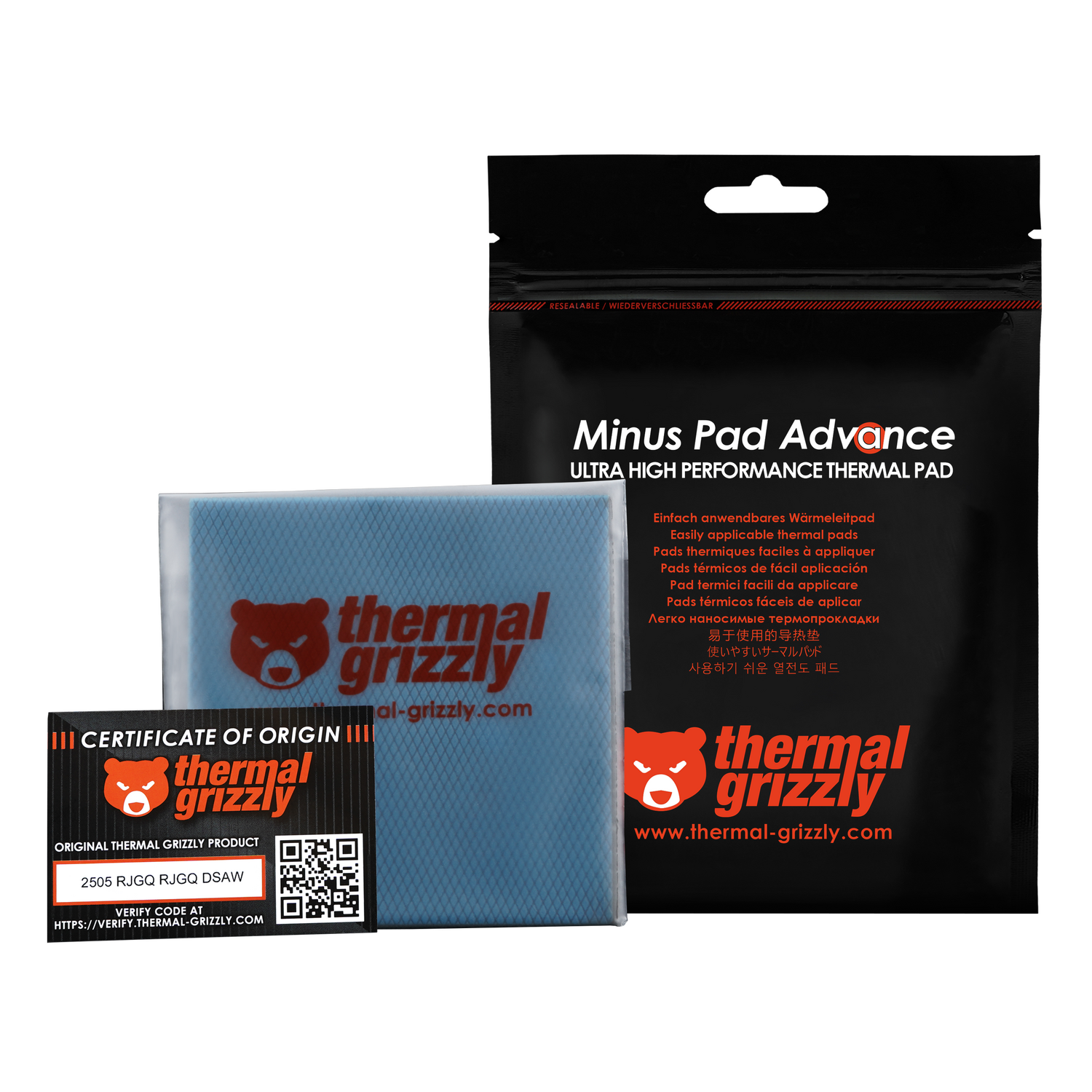 Thermal Grizzly Minus Pad Advance, 100x100x0.5 mm, 2 buc. "TG-MP-A-100-100-05-2"
