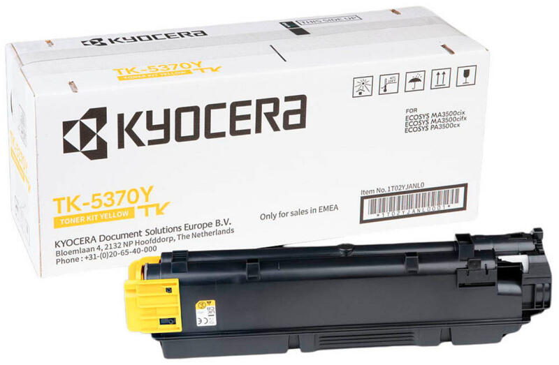 Toner Original KYOCERA Yellow,TK-5370Y, pentru ECOSYS PA3500cx|MA3500cix|MA3500cifx, 5K, incl.TV 1.2 RON, 