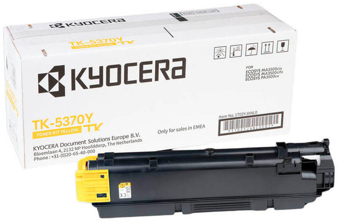 Toner Original KYOCERA Yellow,TK-5370Y, pentru ECOSYS PA3500cx|MA3500cix|MA3500cifx, 5K, incl.TV 1.2 RON, "TK-5370Y" – Tonere