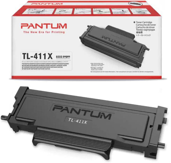 Toner Original Pantum Contract Black, TL-411XEV, pentru P3010DW|3300DW|M6700DW|M6800FDW|M7100DW|M7200FDW, 6K, incl.TV 1.2