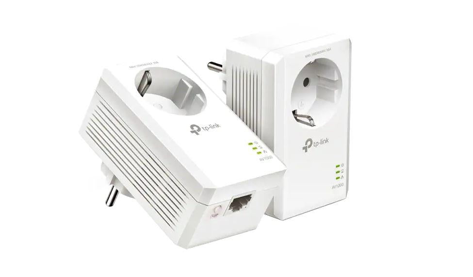 KIT ADAPTOR POWERLINE TP-LINK tehnologie AV, AV1000, pana la 1000Mbps, 1 port Gigabit, priza AC, 2buc. "TL-PA7017P KIT"