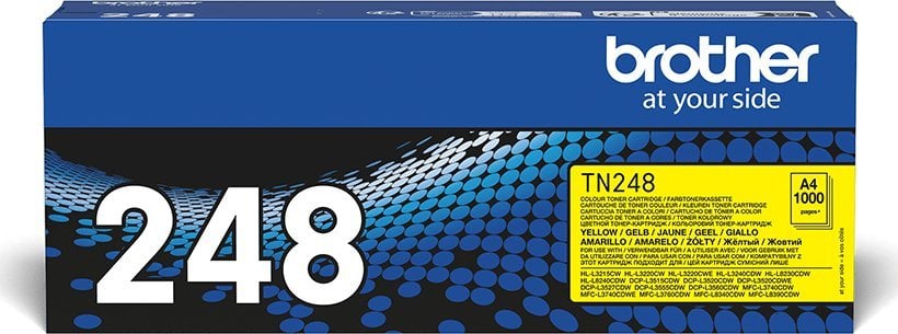 Toner Original BROTHER Yellow, TN248Y, pentru HL-L3220|L3240|HL-L8230|L8240|DCP-L3520|DCP-L3560|MFC-L3740|MFC-L8340|MFC-L8390, 1K, 
