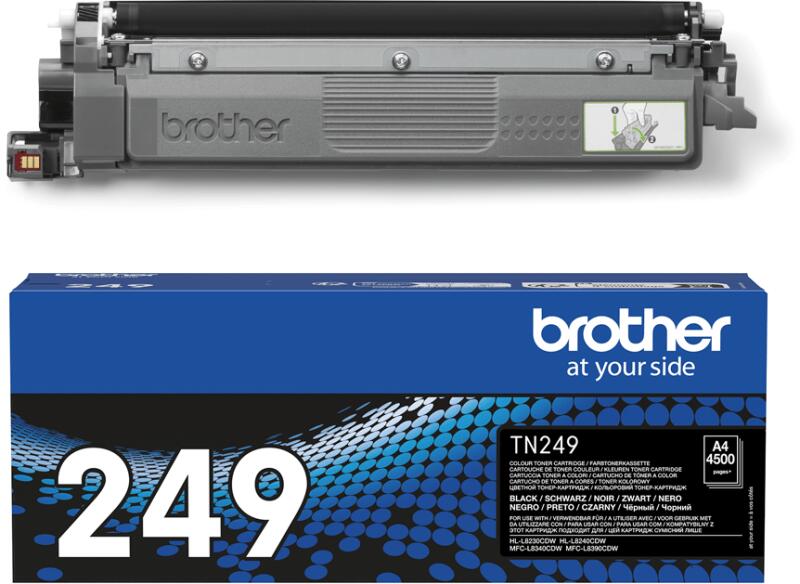 Toner Original BROTHER Black, TN249BK, pentru HL-L8230|HL-L8240|MFC-L8340|MFC-L8390, 4.5K, 