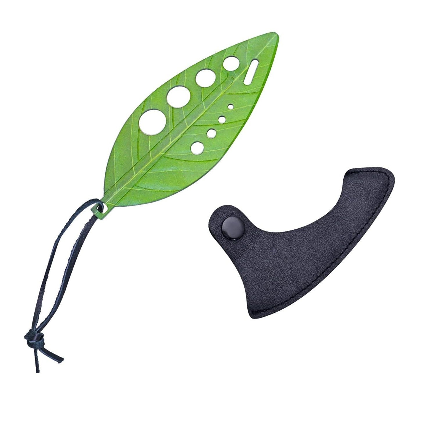 Tocator manual pentru ierburi instrument de curatat frunze, tocator, margini ascutie, 9 gauri de diferite dimensiuni, multifunctional, material otel inoxidabil, rezistent la rugina, 14 x 5.5 cm, verde
