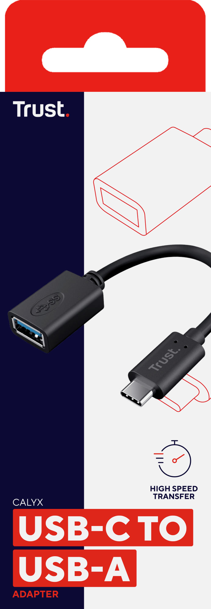 Adaptor Trust Calyx USB-C-USB-A, ng "TR-20967"
