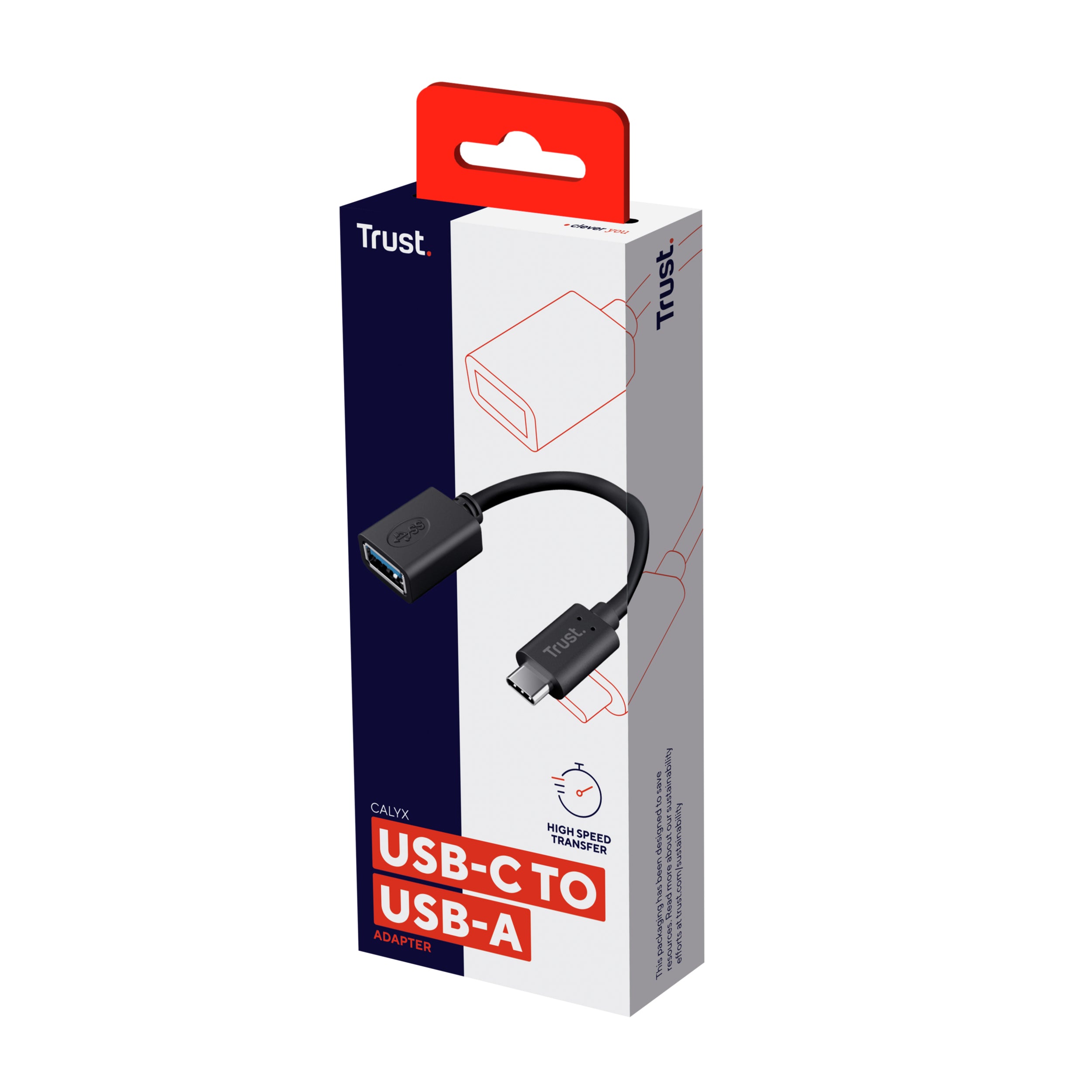 Adaptor Trust Calyx USB-C-USB-A, ng "TR-20967"