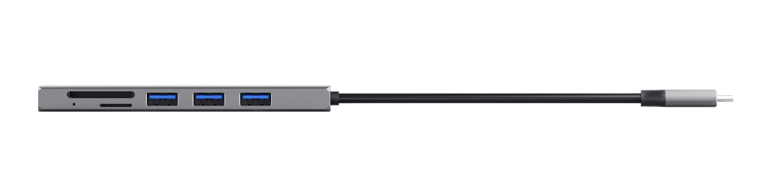 Halyx Fast USB-C & Card Reader, 3-port Hub "TR-24191"