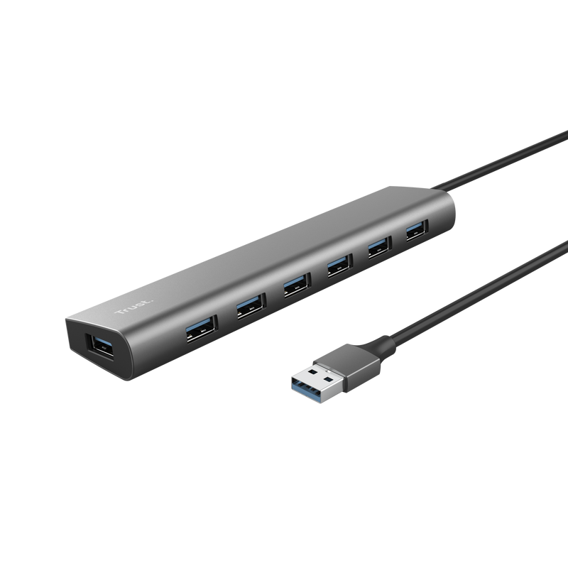 Hub Trust Halyx 7xUSB 3.2 Gen1, gri "TR-24967"
