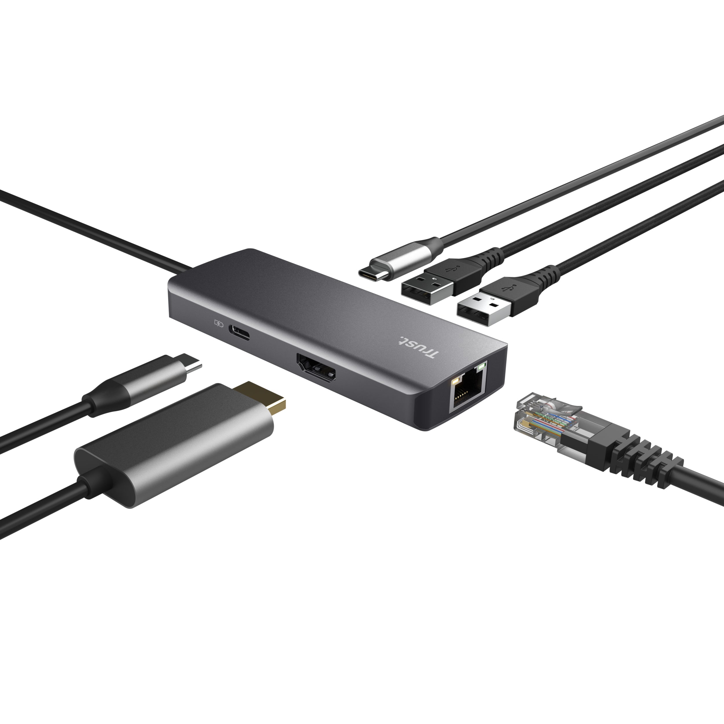 Adaptor Trust Dalyx 6-1, gri "TR-24968"