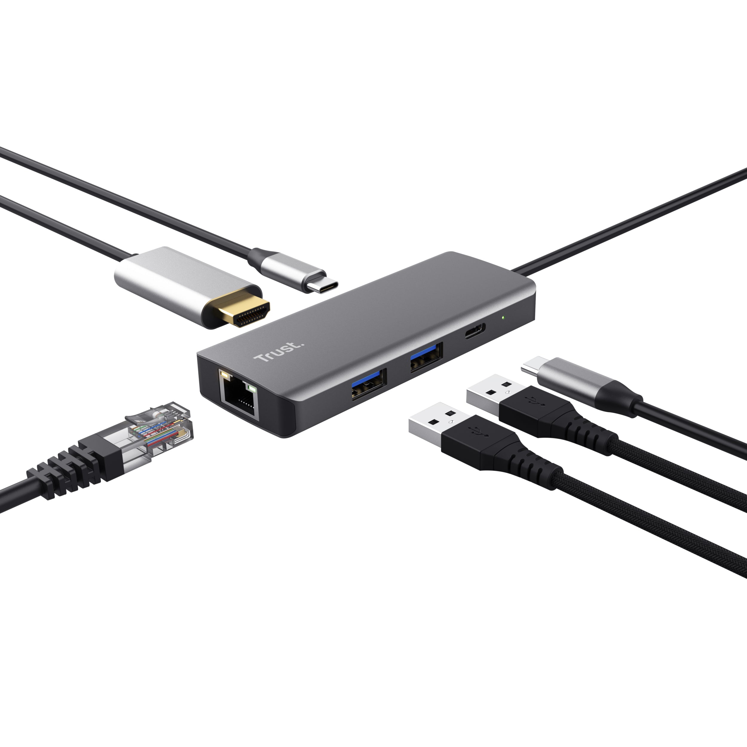 Adaptor Trust Dalyx 6-1, gri "TR-24968"
