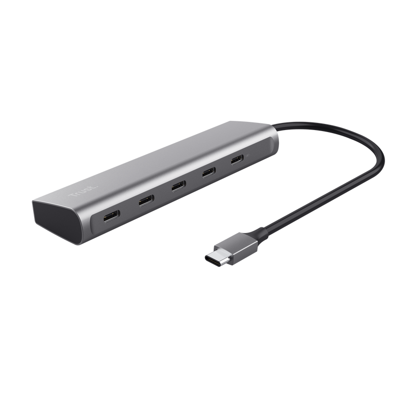 Hub Trust Halyx 5 x USB-C, gri "TR-25136"